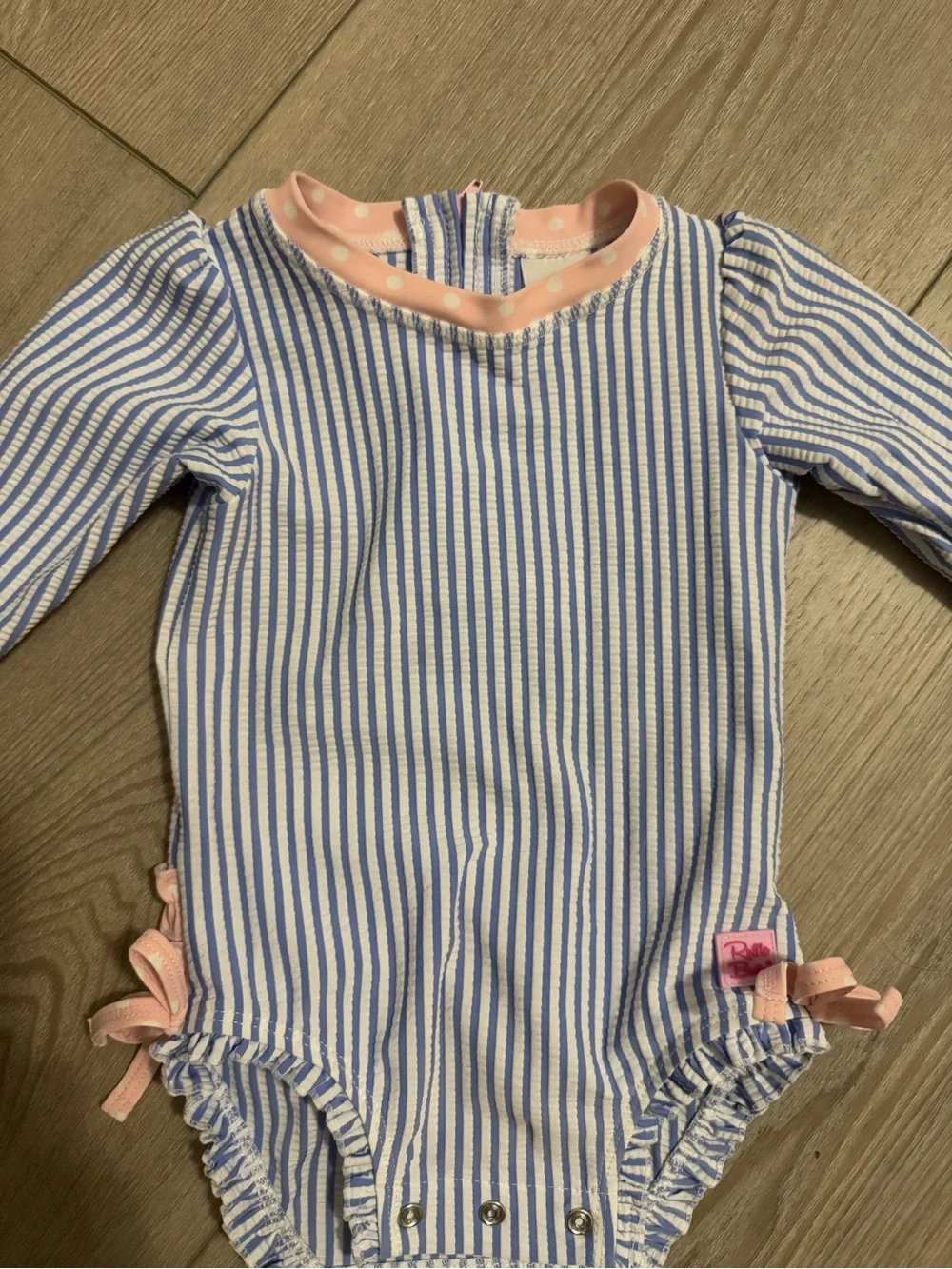 Ruffle Butts 3-6 Month Striped Swimsuit